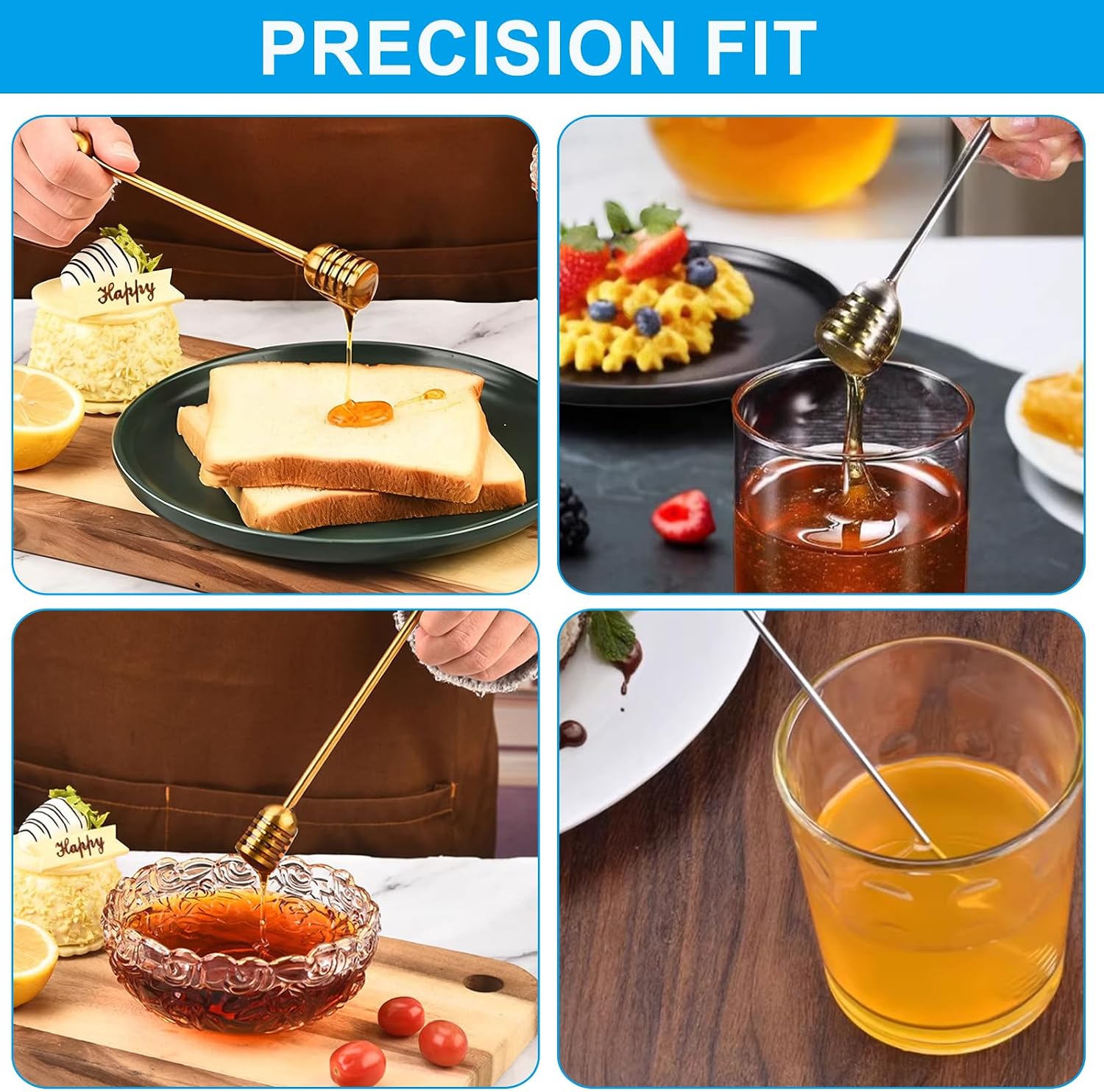 6.3 Inch Honey and Syrup Dipper, Stainless Steel, Silver image 4