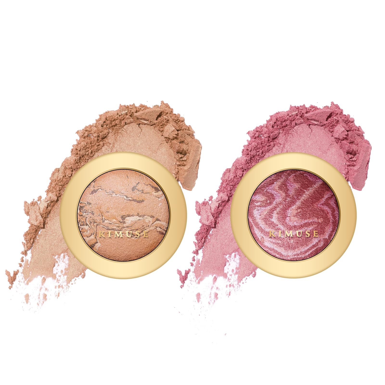 KIMUSE Lighting Glow Baked Foundation & Lightweight Natural Finish Baked Blush