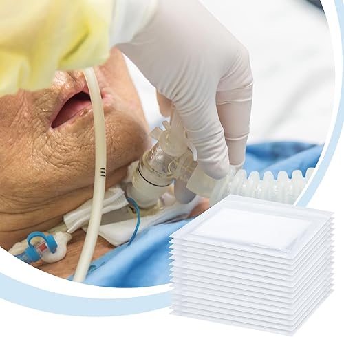 Miniatura 4 de Timgle 400 Piezas Almohadillas de Gasa Dividida de 4" x 4" 6 Capas Esponja de Gasa de Drenaje Dividido No Tejida con Abertura Esponjas de Vendaje