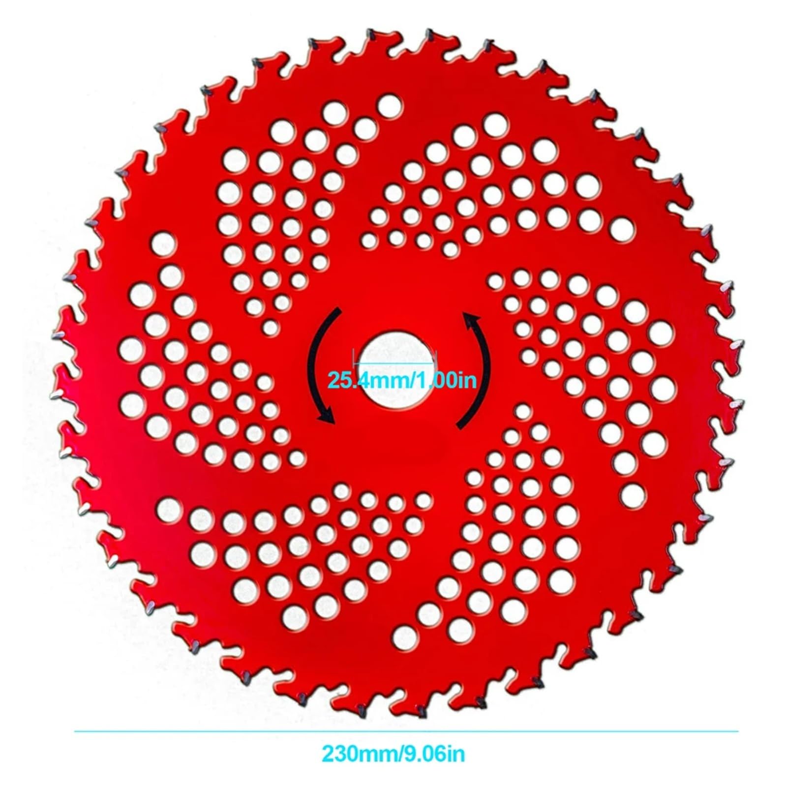 Genérico Cuchilla cortadora de césped de 36 Dientes de 9 Pulgadas | Disco de repuesto circular de 2 piezas compatible con herramientas eléctricas de jardín for cortacésped