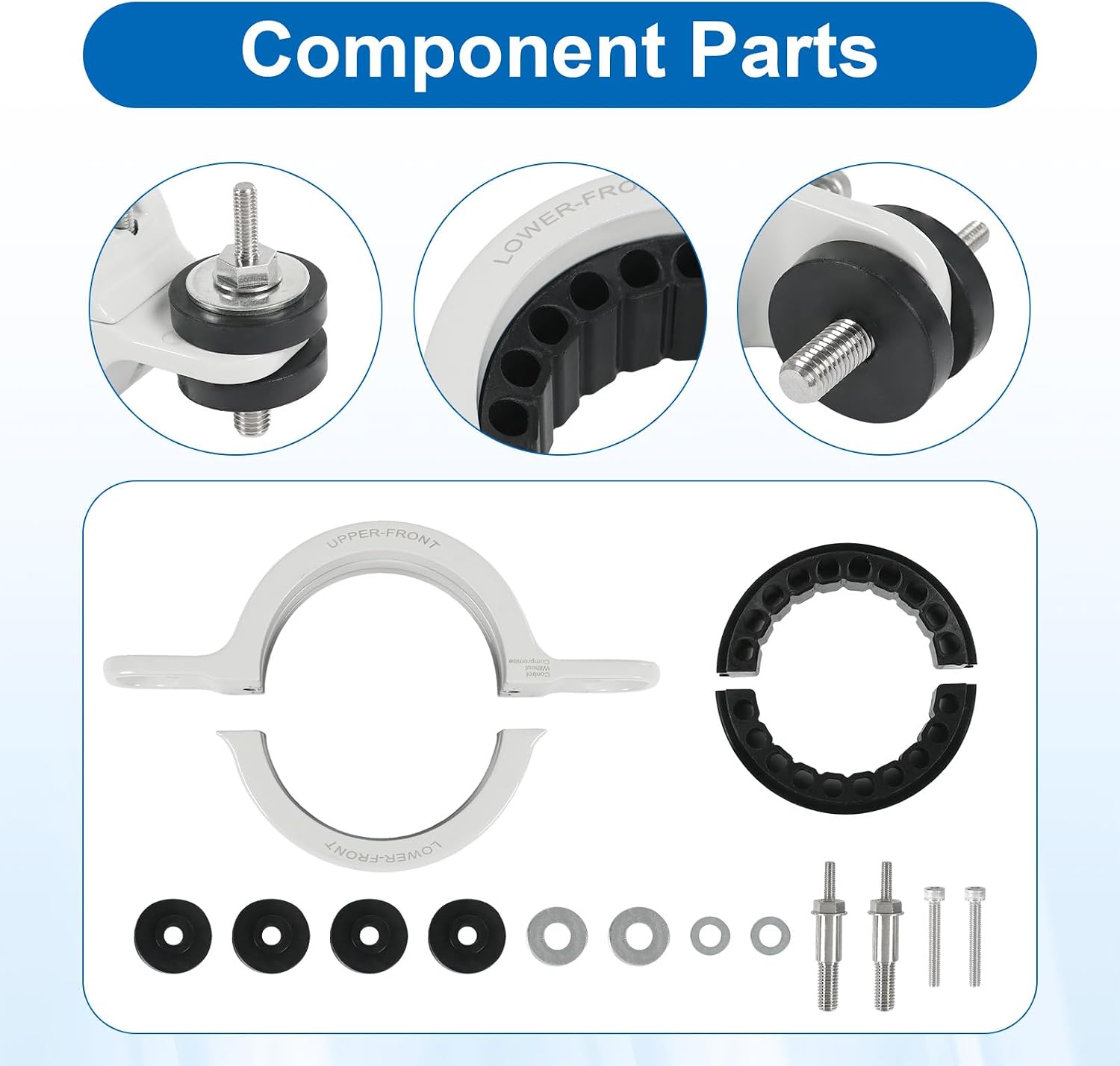 DICMIC CHR03A0 Driveshaft Center Support Bearing Carrier Compatible with 2011-2023 Dodge WD Durango Jeep WK2 Grand Cherokee Replace# 52853646AE, 52853646AC, Silver