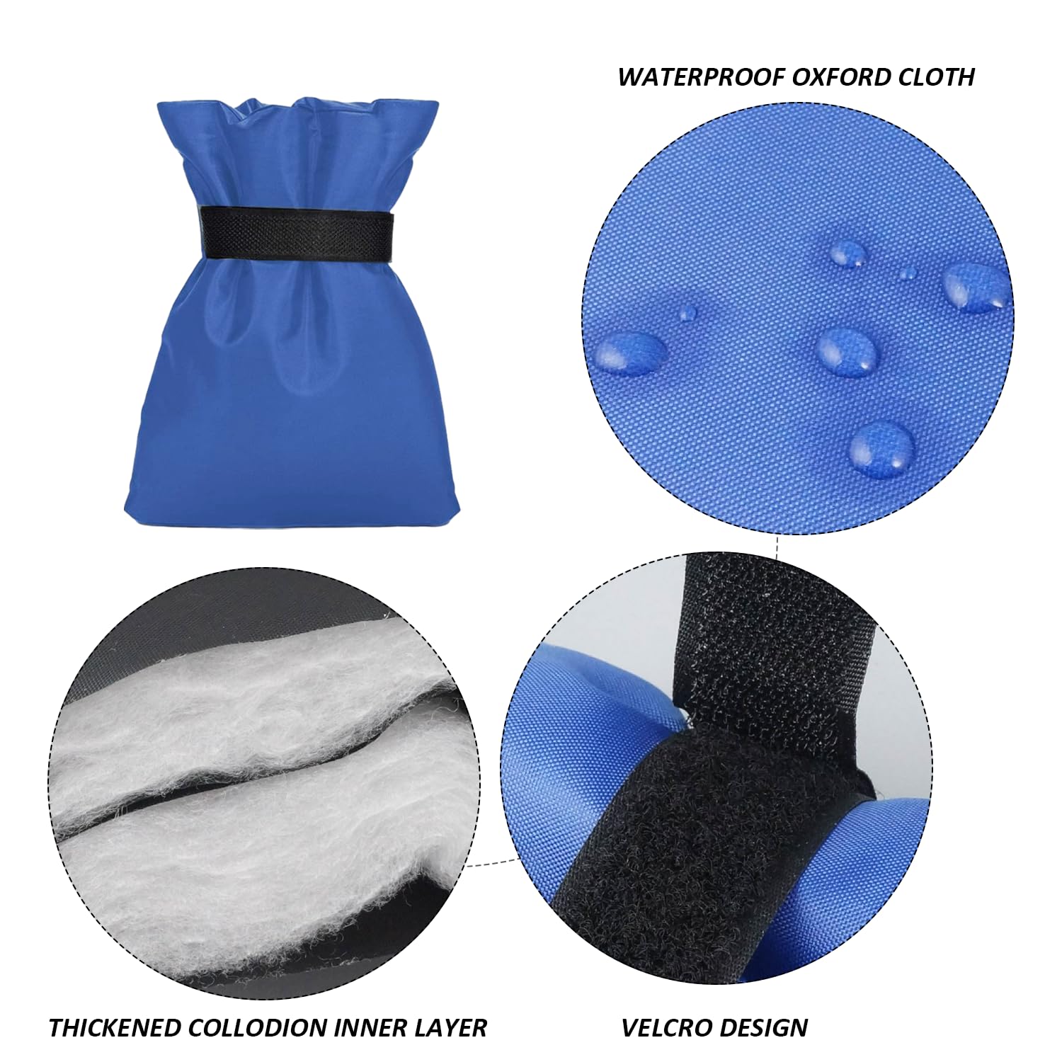 Lot de 2 couvercles de protection pour robinet, couvercle de protection contre le gel pour robinet, couvercle chaud pour robinet, couvercle de robinet extérieur (bleu)