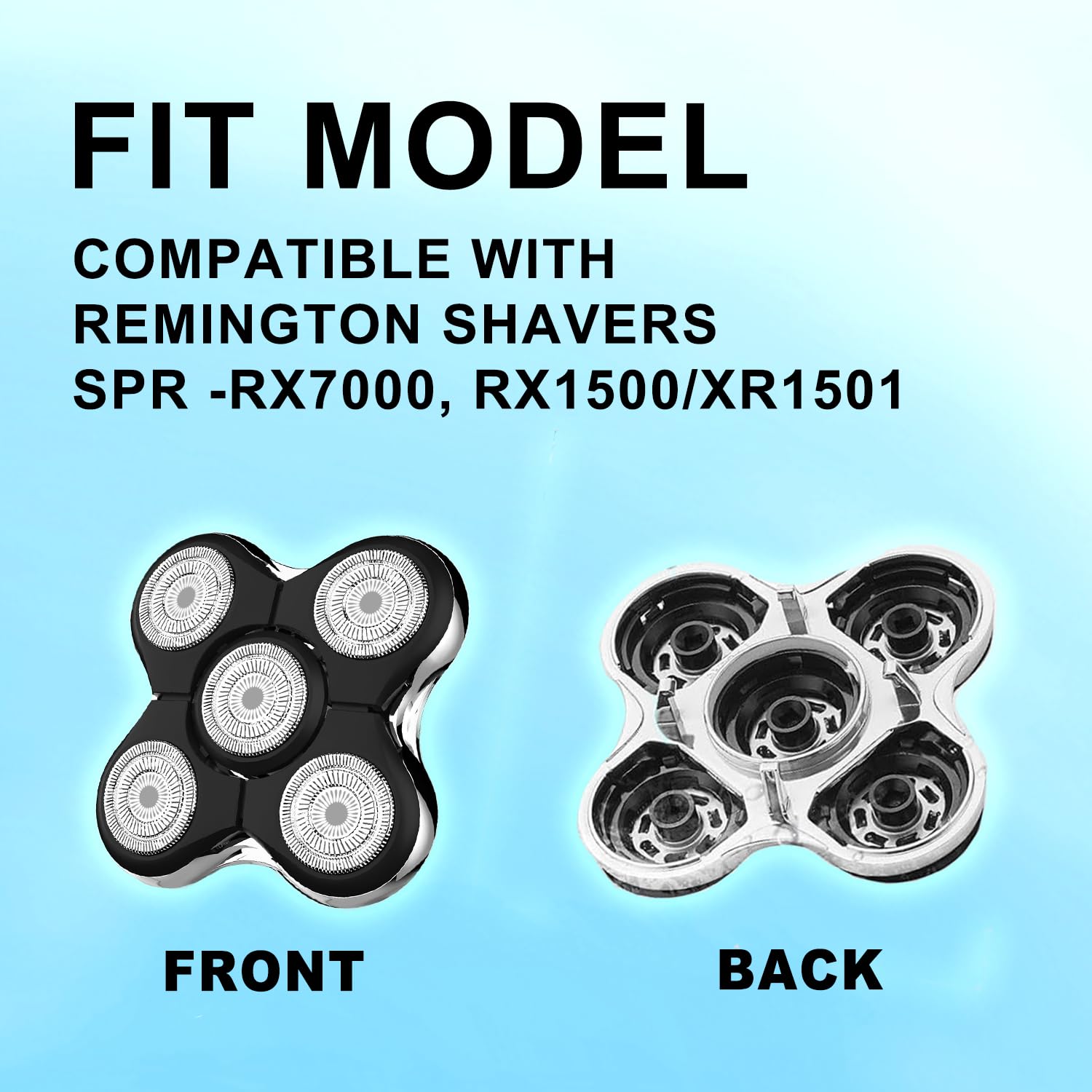 Shaver Replacment Heads Pro Head Shaver Replacement Blades Compatible with Re-ming-ton Balder Pro Head Shaver Model XR7000 precision electric razor replacement heads for bald men (2 PACKS) - Image 6