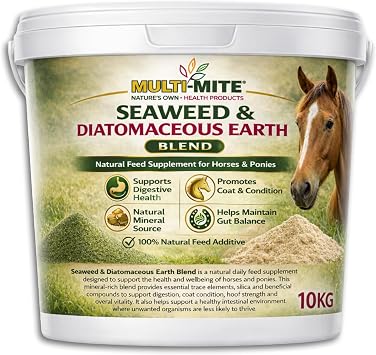 Multi-Mite  10KG Diatomaceous Earth & Seaweed for Horses   Natural Horse Feed Supplement   Mineral & Digestive Support for Horses, Ponies & Donkeys   Coat, Hoof & Gut Health