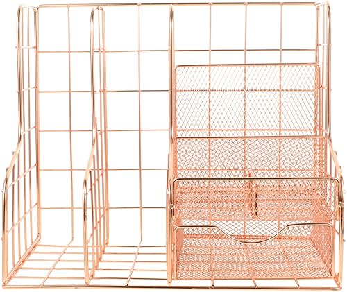 NUOBESTY Organizador de escritorio, archivador de escritorio, carpeta negra, carpetas de oficina, soporte para revistas, soporte de documentos para