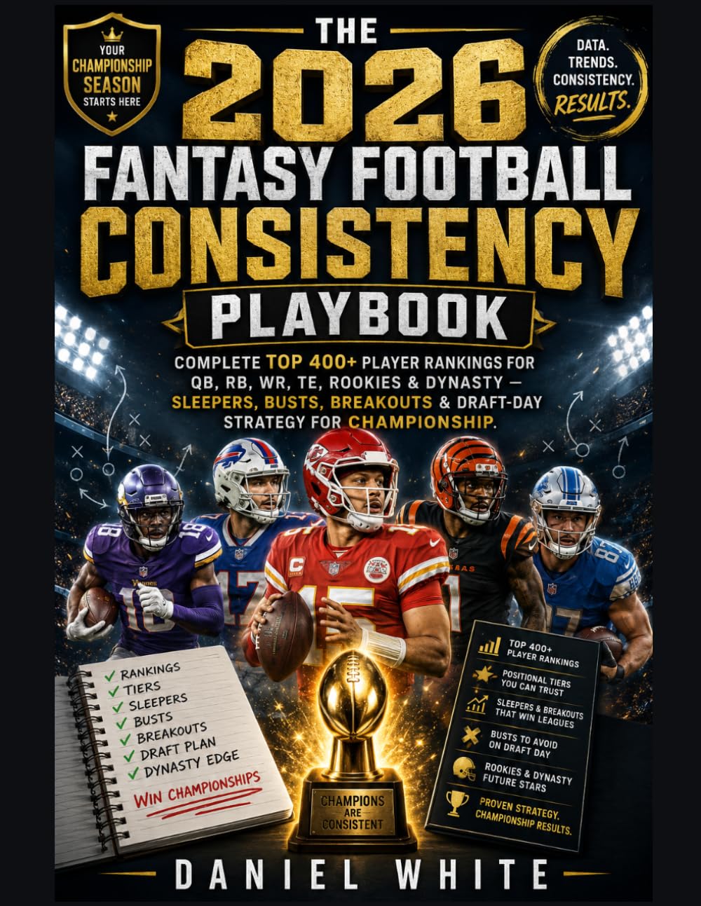 The 2026 Fantasy Football Consistency Playbook: Complete Top 400+ Player Rankings for QB, RB, WR, TE, Rookies & Dynasty — Sleepers, Busts, Breakouts & Draft-Day Strategy For Championship.