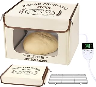 Antner Folding Bread Proofing Box with 70-131°F Temp Control & 99H Timer, Front-View Window
