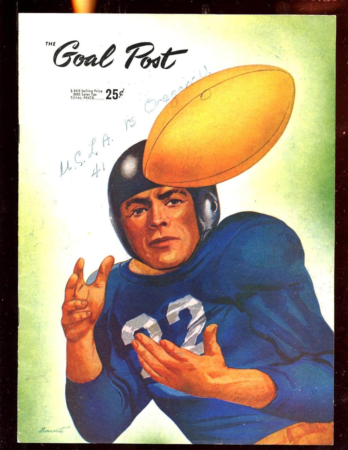 Sports Memorabilia October 20 1951 NCAA Football Program Oregon vs UCLA - College Programs