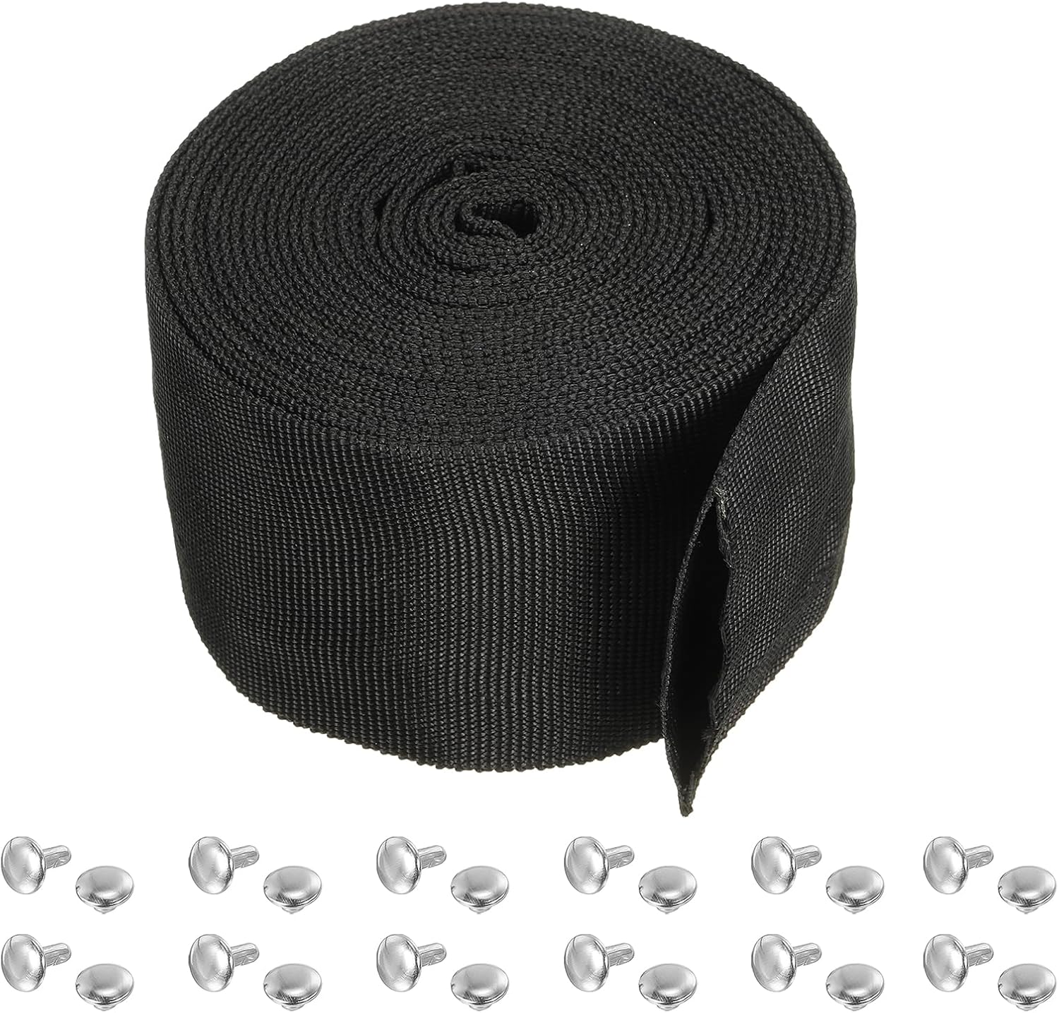 PATIKIL 2" 20FT Protective Hose Sleeve with Snap Fastener, Polyester Fiber Cable Cover Sheath Protection for Welding Tig Torch Hydraulic Hose, Black