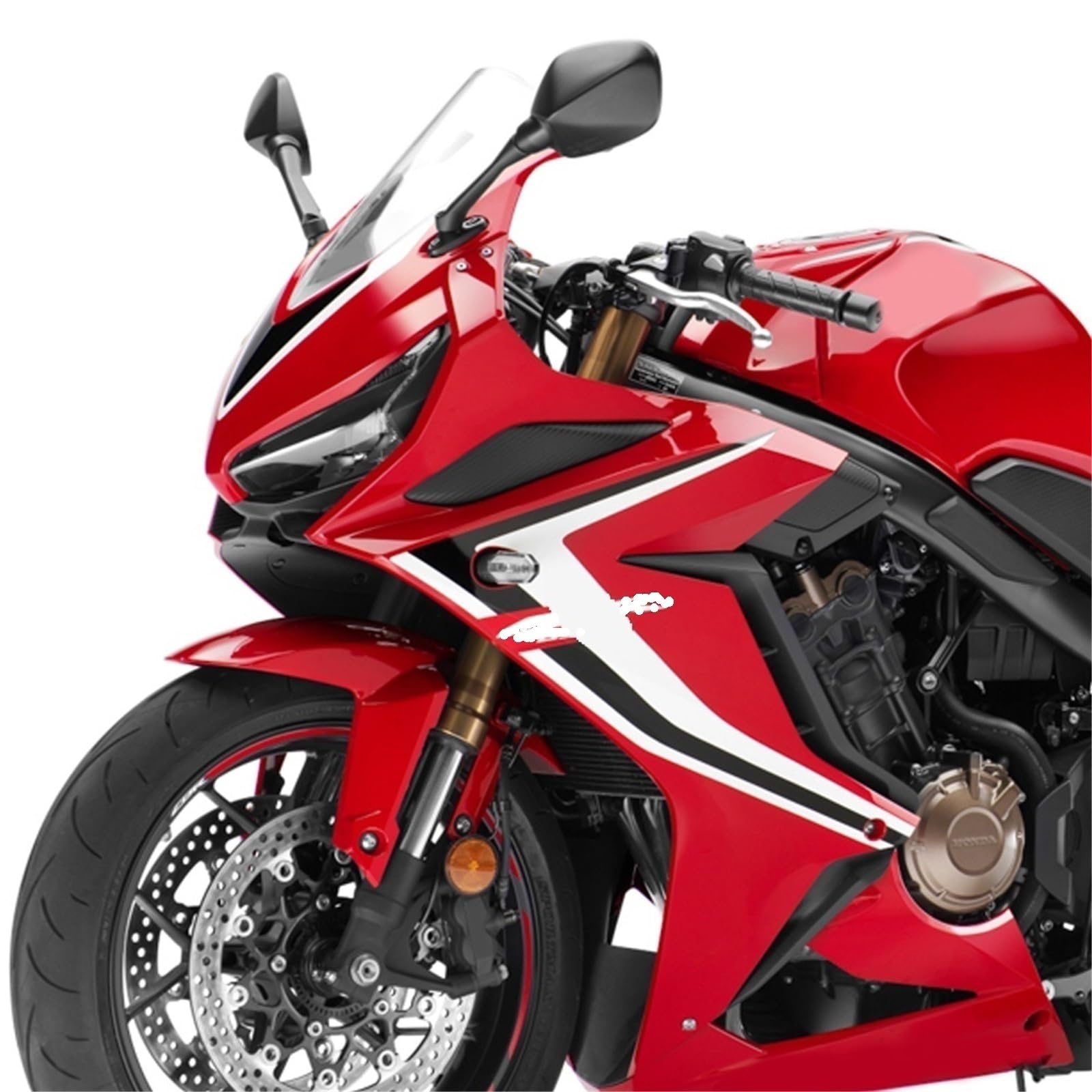 Deflektor motocykla Pasuje do Honda CBR650R CBR 650R 2024 2025 Podwójna szyba przednia z bąbelkami, deflektory wiatru spojler przedłużający szyba przednia(Black)