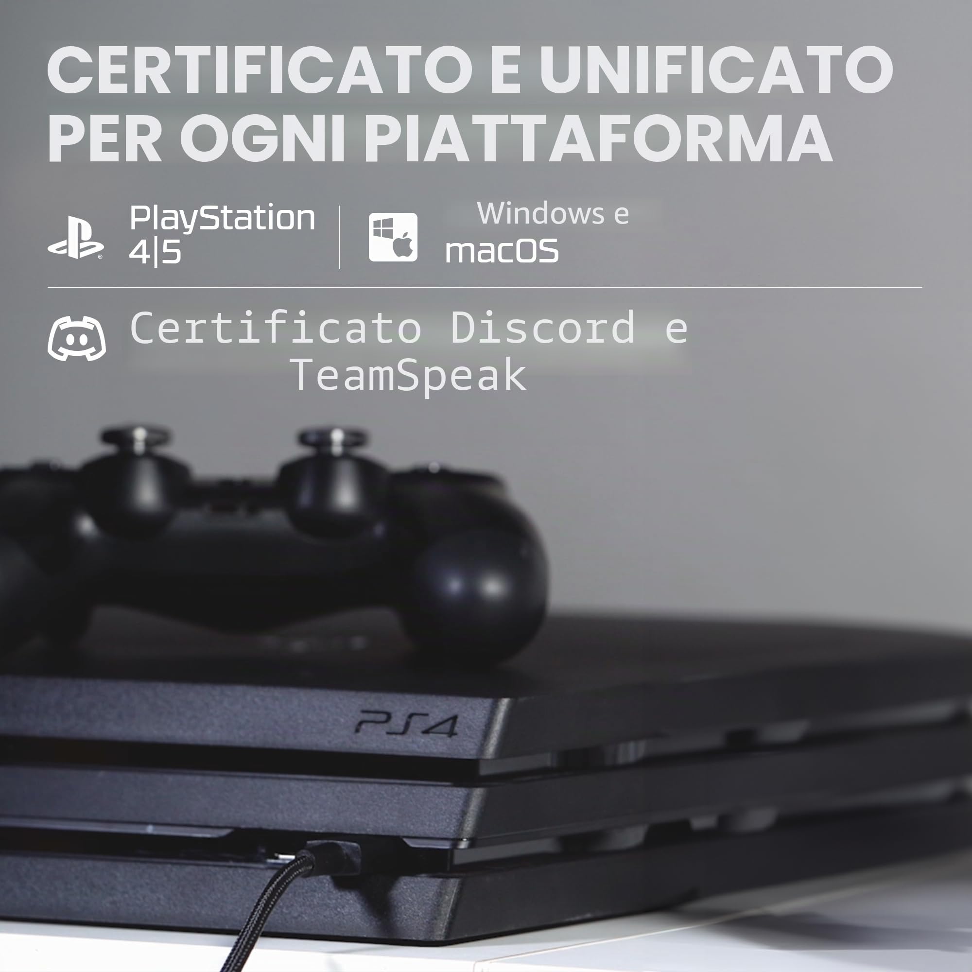 HyperX QuadCast, Microfono da Gaming, USB a condensatore, Anti-Vibrazione, FiltroPop, Indicatore LED, Sensore Tap-To-Mute, Jack Audio, Streaming, Discord, TeamSpeack, per PC, PS5, PS4, Mac, Rosso/Nero