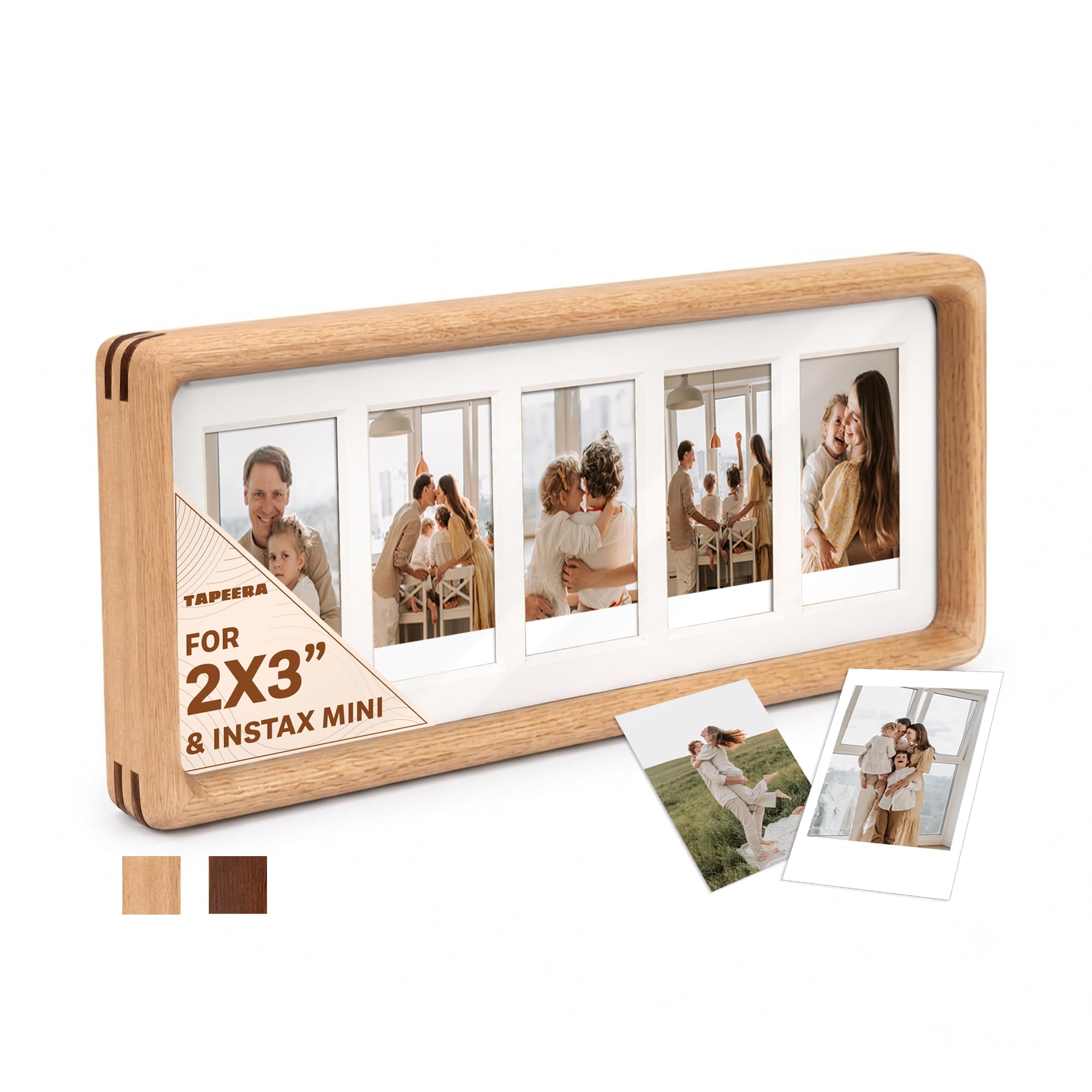 Wooden Frame for Fujifilm Instax Mini Films - 2x3” Polaroid Photo Frame — image 1
