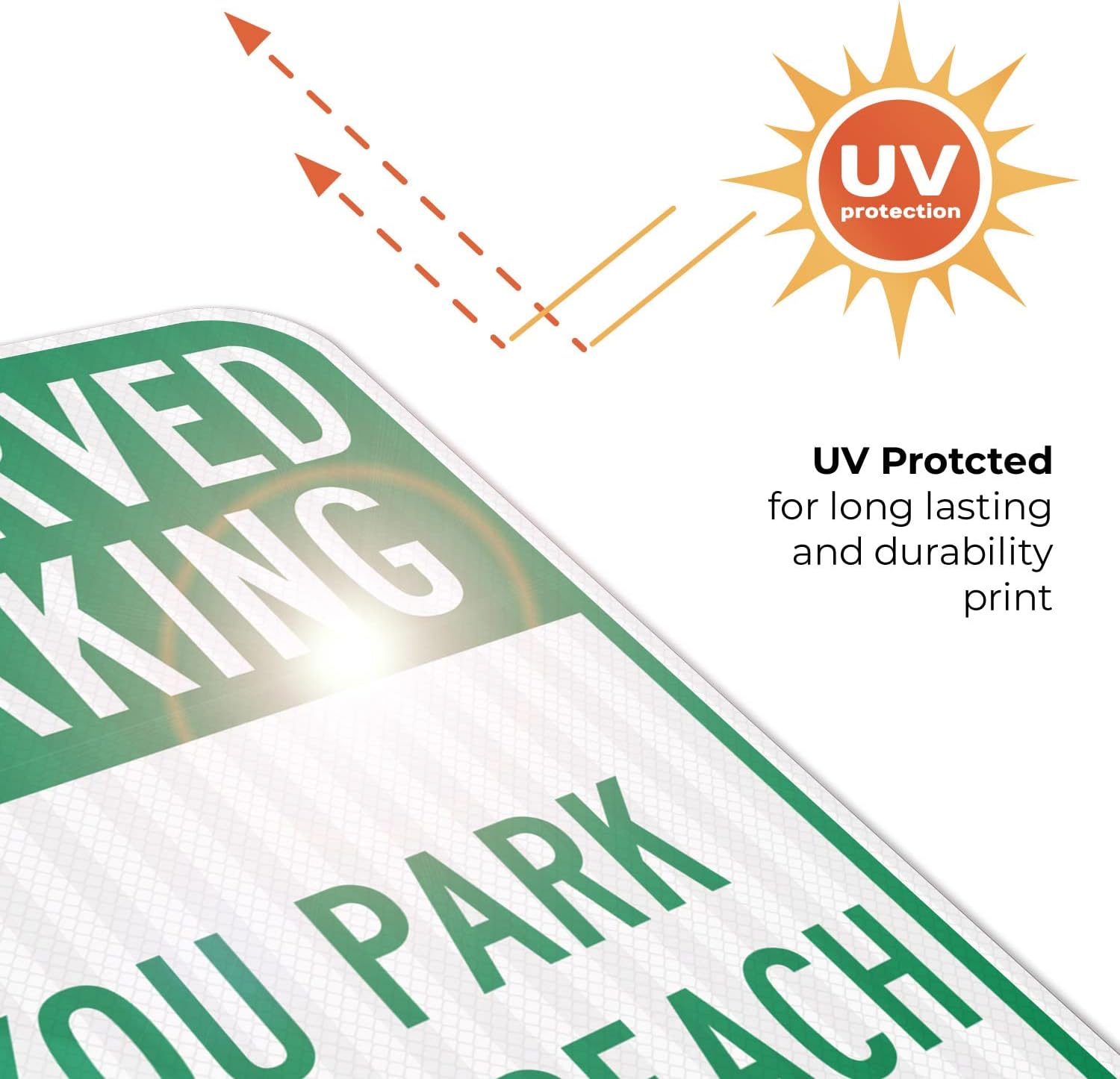 Reserved Parking You Park You Preach Sign, 12x18 Inches, 3M EGP Reflective .063 Aluminum, Fade Resistant, Made in USA