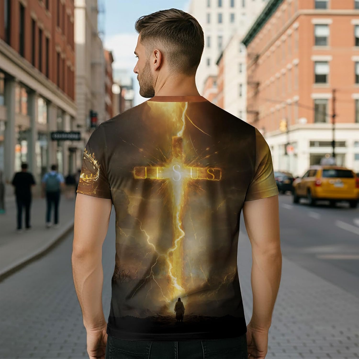 Faith Over Fear Shirt, Jesus Shirts for Men, Cross Shirt, Jesus Tshirt, Christian Shirts for Men 1