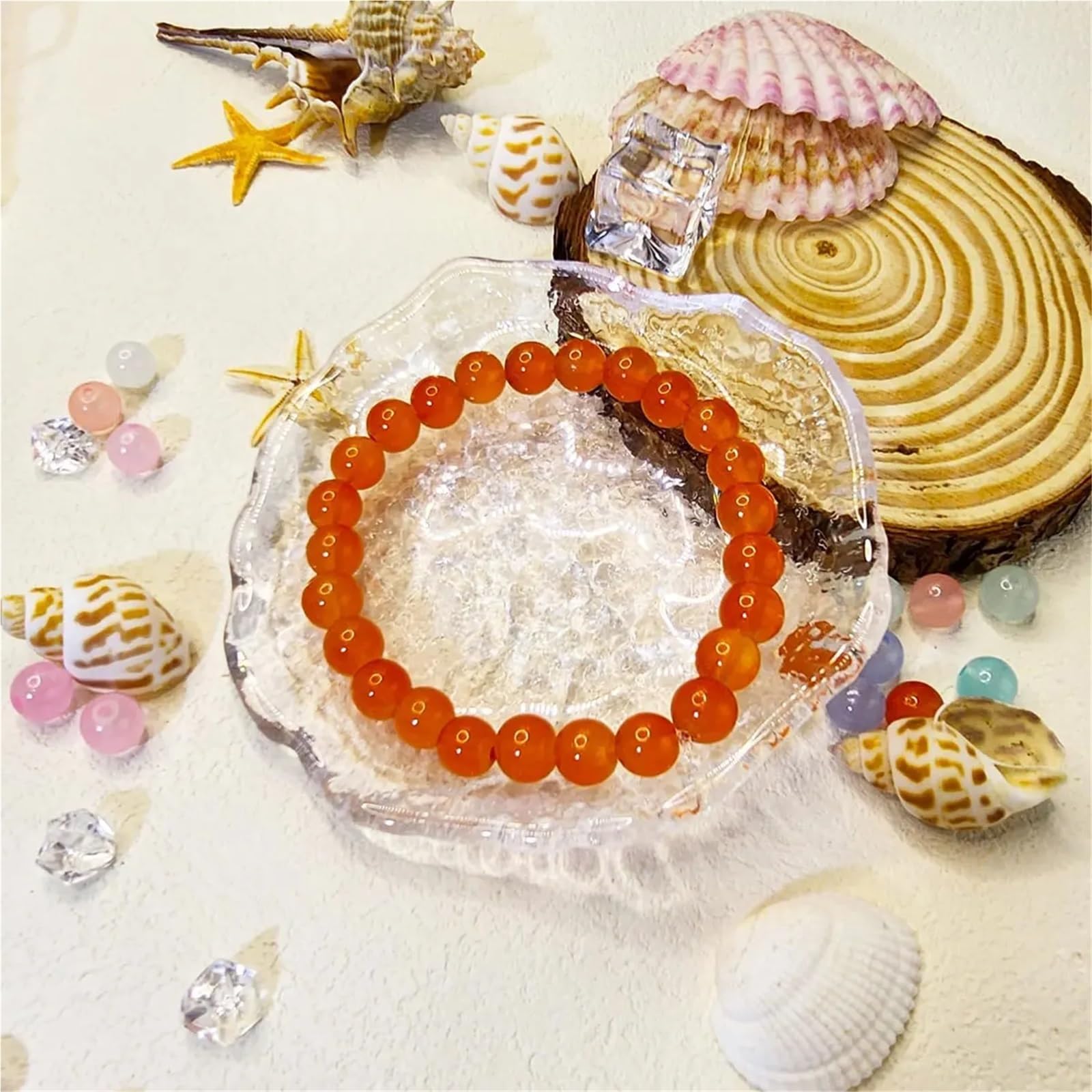 Milchglas-Rocailles, 2 Schachteln, 48 Fächer, Glasperlen für Schmuckherstellung, 24 Farben, 8 mm, Kristall-Armband-Set, runde Suita