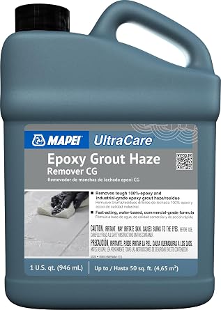 Mapei UltraCare Epoxy Grout Haze Remover CG, Professional-Grade Cleaner for Removing Epoxy Residue and Grout Film from Tile and Stone Surfaces, 32 oz.