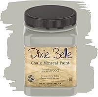 Vista 217 de Dixie Belle Paint Company - Pintura con acabado de tiza para muebles, color blanco lino (Drop Cloth), 8 fl oz, pintura mineral color blanco lino mate