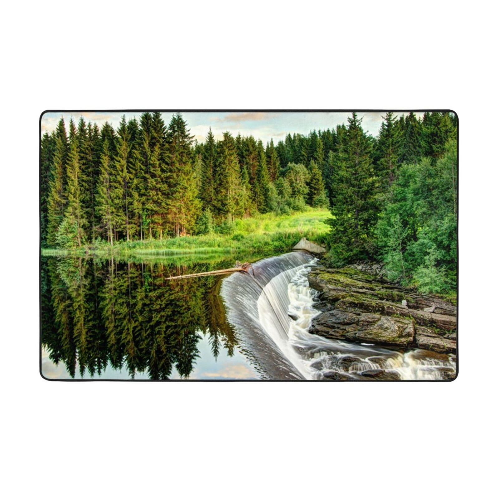 Tapis doux cascade de rivière pour une décoration chaleureuse