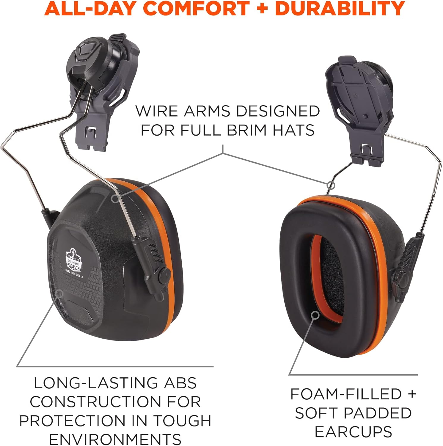Ergodyne Skullerz 8880 Hard Hat Mounted Earmuffs, NRR26dB
