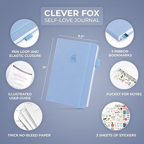 Vista 60 de Clever Fox Diario de amor propio: registro guiado de autodescubrimiento para autocuidado, reflexión y autoayuda, salud mental, gratitud y atención