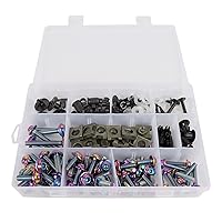 Vista 1 de BAIONE Worldmotop - Kit de pernos de acero inoxidable, tornillos y clips de sujeción compatibles con Yamaha, Honda, Kawasaki, Suzuki, BMW, kit