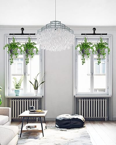 Miniatura 5 de MUZIK Perchero colgante de 18 pulgadas, barras de armario de tubería industrial montadas en la pared para colgar ropa, perchero desmontable