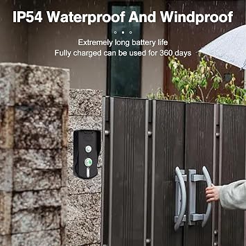 3PCS Wireless Voice Intercom Doorbell 500m, Waterproof Intercom Doorbell Wireless Intercomunicador, Intercom Systems for Home, Office, Hospital