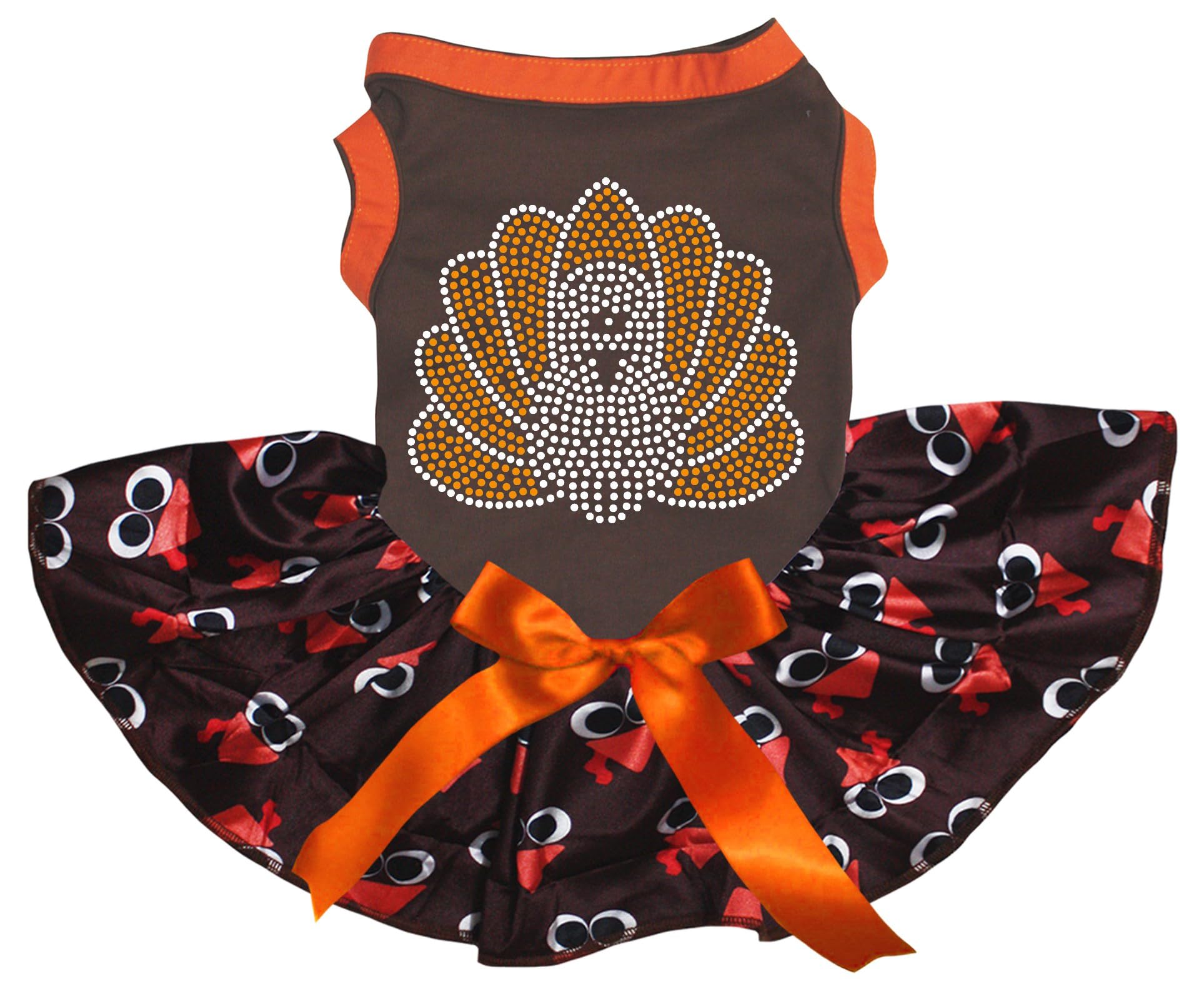 Robe pour chiot Turquie marron à strass taille L confortable