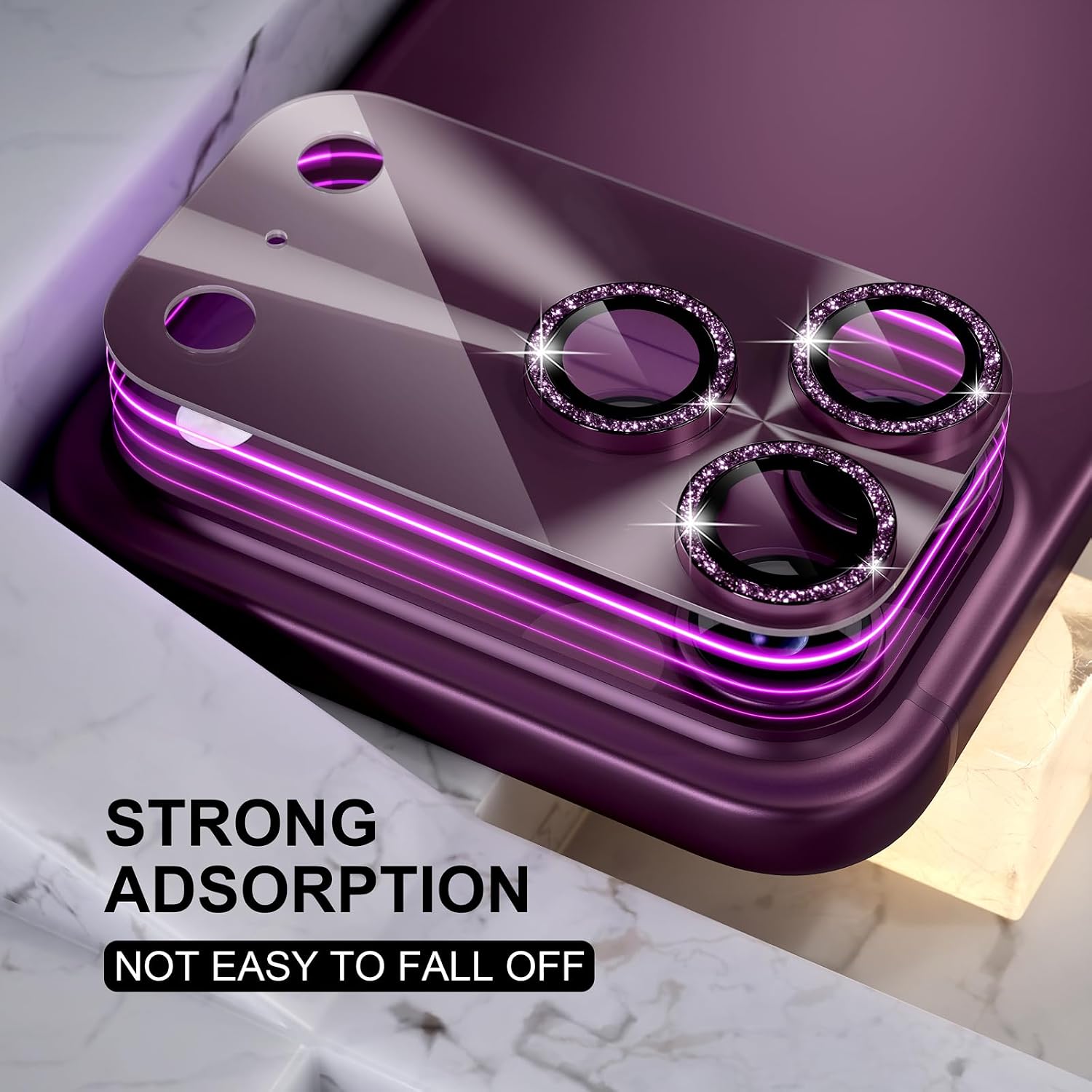 Choiche for iPhone 18 Pro Camera Lens Protector, Light-Burgundy image 5