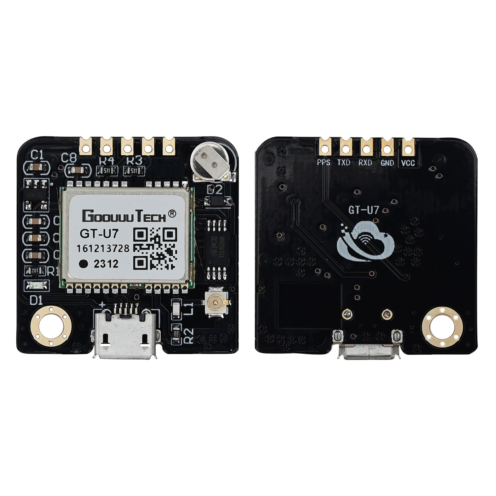 Módulo GPS GT-U7, pequeño Receptor GPS, bajo Consumo de energía, Alta sensibilidad con Antena IPEX Compatible con NEO-6M para 51 microcontroladores Arduino
