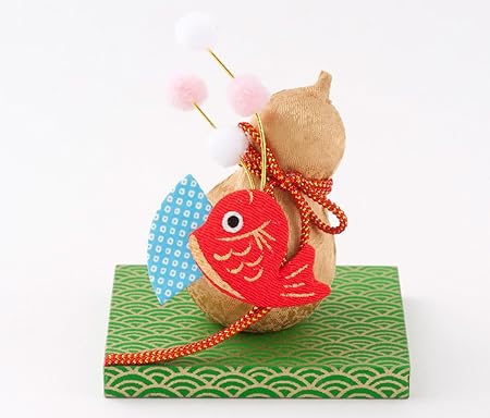 Amazon 正月飾り 干支 干支置物 迎春飾り ひょうたんと鯛飾り ちりめん リュウコドウ おもちゃ おもちゃ