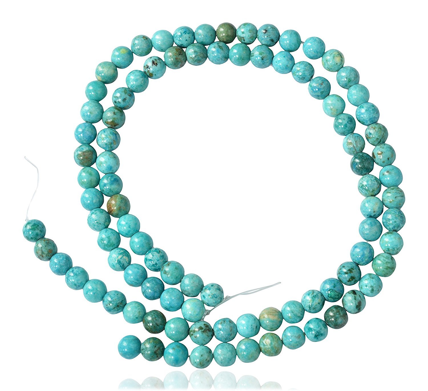 Ratnagarbha Turquoise Smooth Plain Polished Round Ball Loose Gemstone