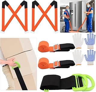 XSTRAP STANDARD Moving Straps Lifting System Kit Moving Strap with Non-Slip Silicone for 2-Person, Widen Handle Lifting Straps for 1-Person for House-Moving, Furniture, Appliances, Boxes