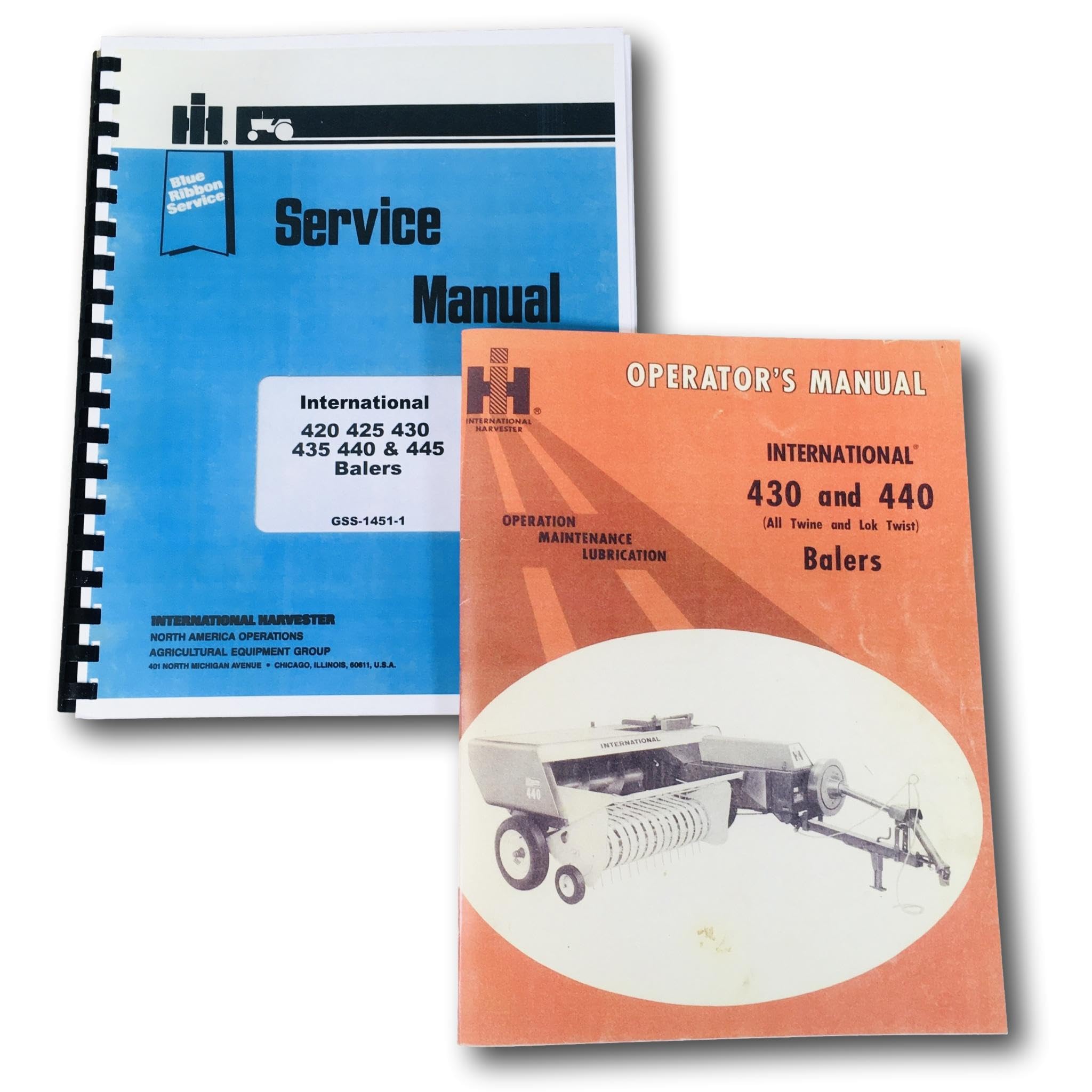 Service And Operator Manual Set For International 430 440 Baler Owner Repair Knotter & More
