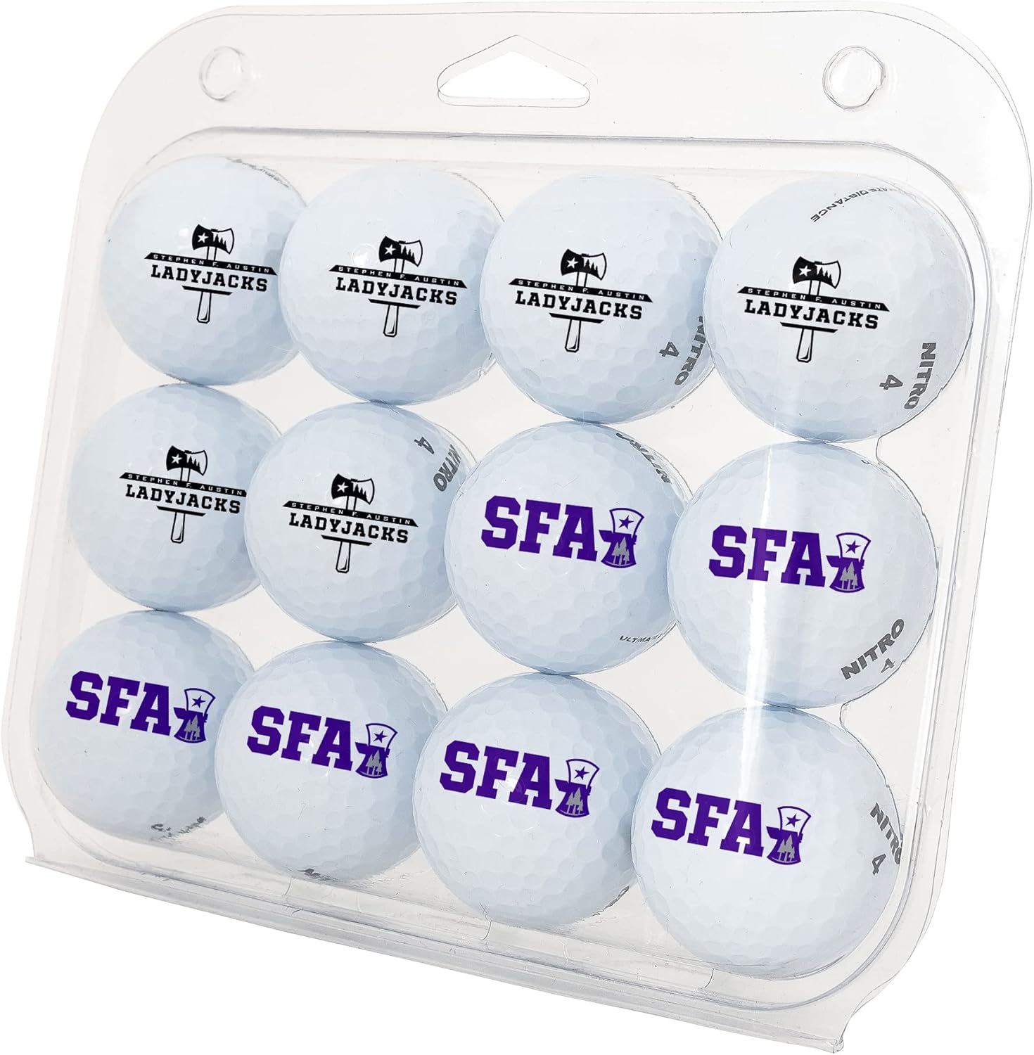 Desert Cactus Stephen F. Austin State University Golf Balls 12 Pack – SFA Lumberjacks Full Color Dozen – Officially Licensed Sport Team Accessory