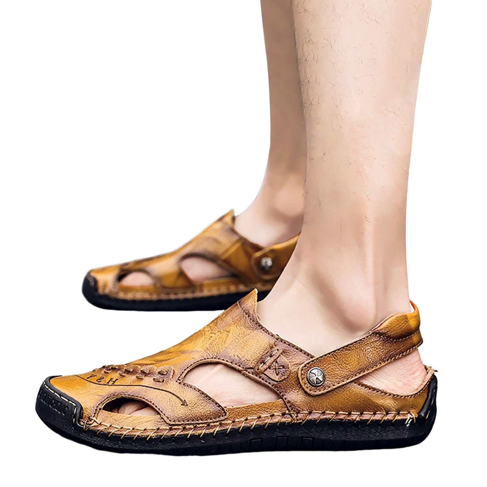 Sandales Homme Sandale Plage Claquette Taille 48 Chaussures Adaptées Pour Tendinite Chaussure Mule Pieds Larges Été Hommes D Chaussons De Orthopédiques Cuir Nu Pied Garçon D'été