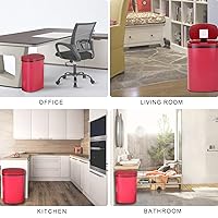 Vista 7 de Cubo de basura automático de 13 galones sin contacto, sensor de movimiento infrarrojo con base de acero inoxidable, diseño silencioso antihuellas