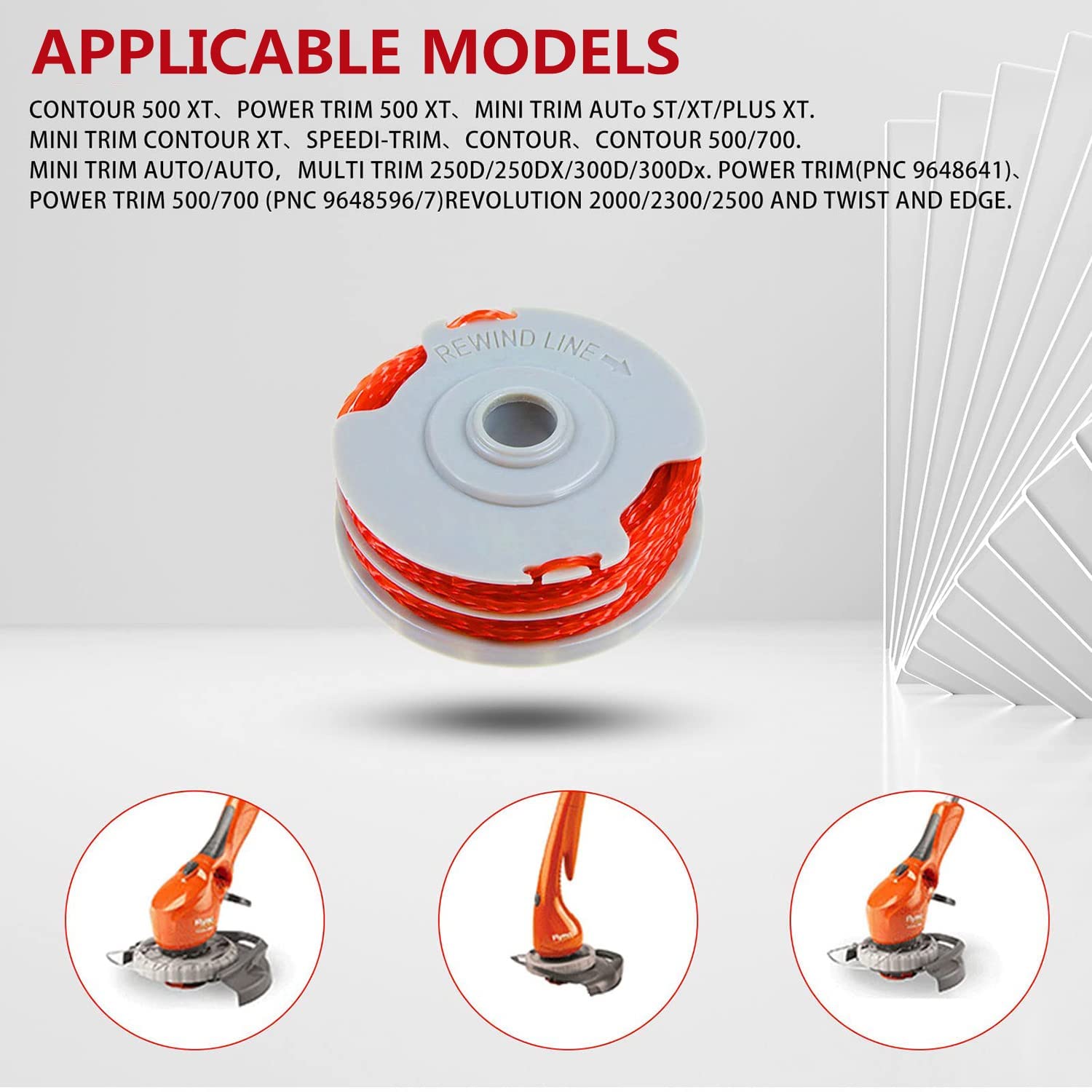 Spule & Schnur Für Flymo Rasentrimmer – Passend Für Contour, Mini Trim, Multi Trim, Power Trim, Revolution