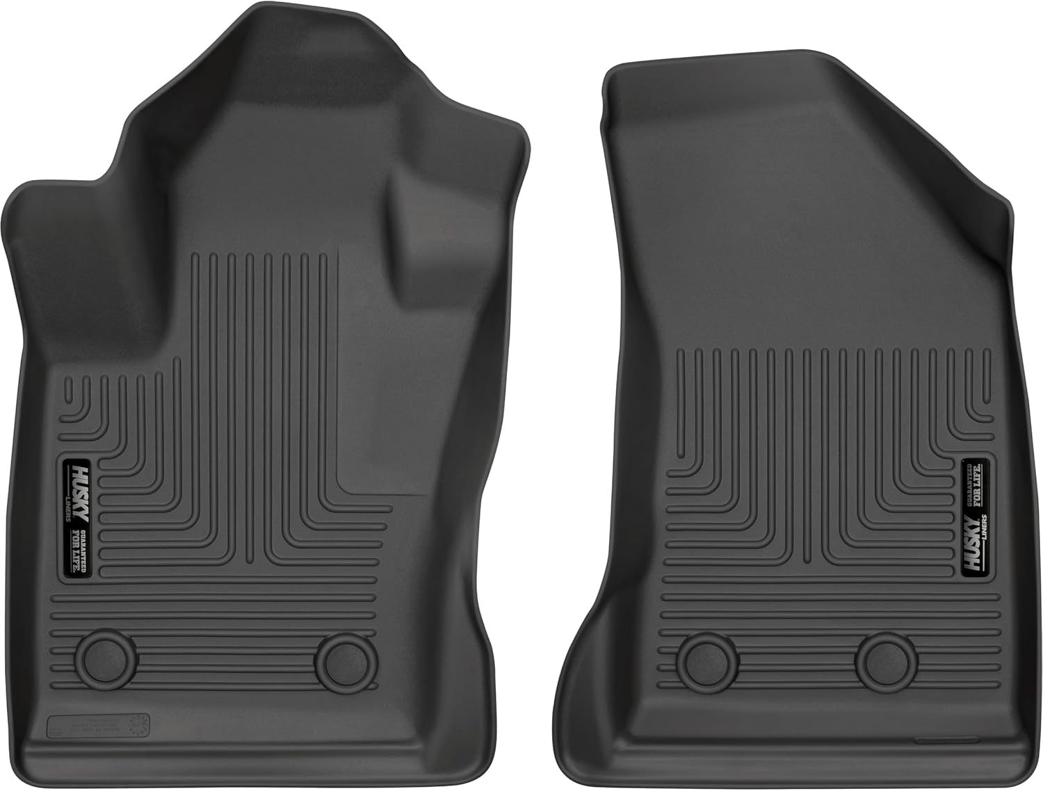 Husky Liners Weatherbeater Floor Mats | Fits 2017-2025 Jeep Compass | Front Row, 2-pc Black - 13271