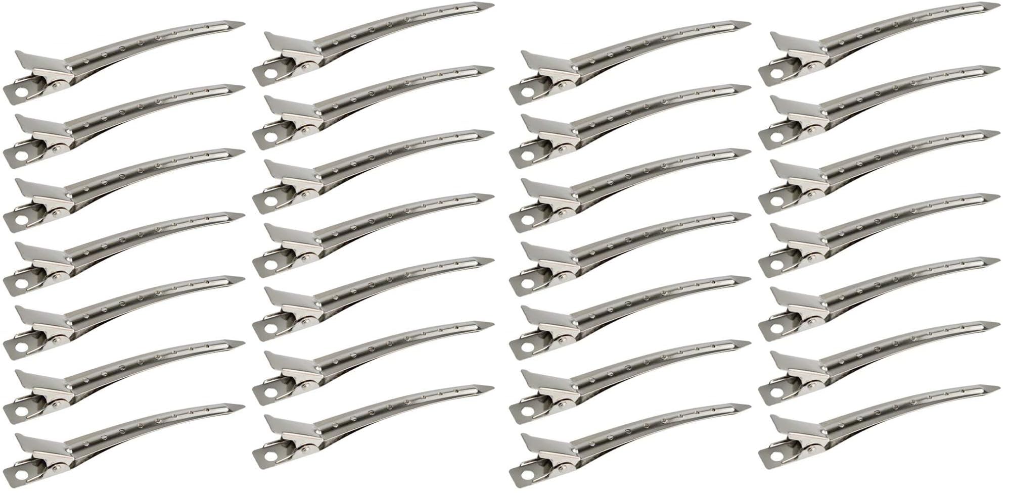 Duck Bill Hair Clips - 24 Pack Silver -20