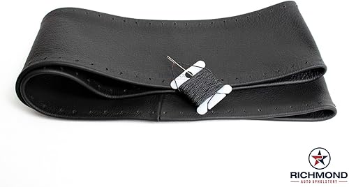 Miniatura 4 de 1999 2000 2001 2002 2003 2004 2005 2006 2007 Ford F250 F350 F450 F550 Lariat - Funda de cuero para volante, color negro