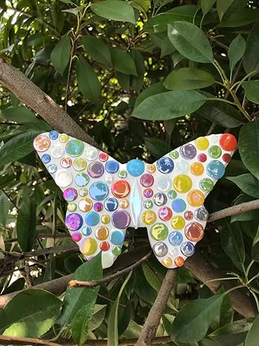 Miniatura 8 de Azulejos de mosaico de vidrio iridiscente redondos al azar de 1.1 libras, haciendo piezas creativas de mosaico de vidrio iridiscente para