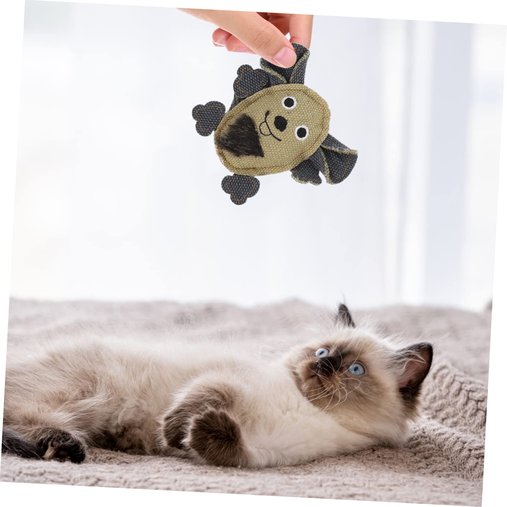 Mipcase 15piezas Juguetes De Molar para Gatos Lona Forma De Ratón Kit para Estimulación Interactiva y Diversión De Mascotas