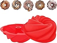 Vista 10 de Moldes de silicona en forma de corazón para pasteles - Moldes reutilizables antiadherentes para pastel de queso, brownies y más - Perfecto