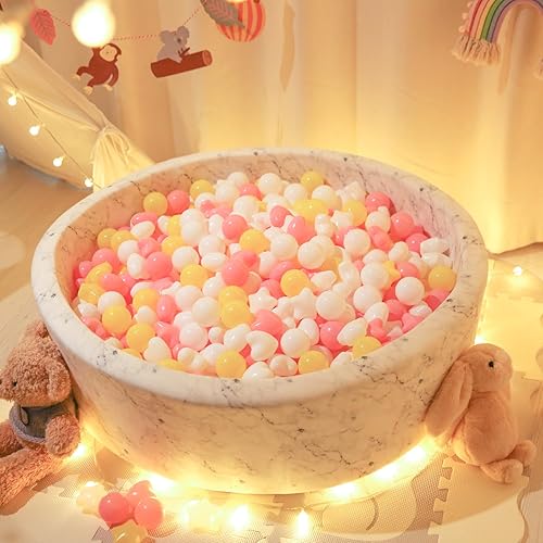 Miniatura 236 de STARBOLO Pelotas de estrella para niños pequeños, 100 unidades, estrellas de 2.55 pulgadas, sin ftalatos, sin BPA, no tóxicas, a prueba