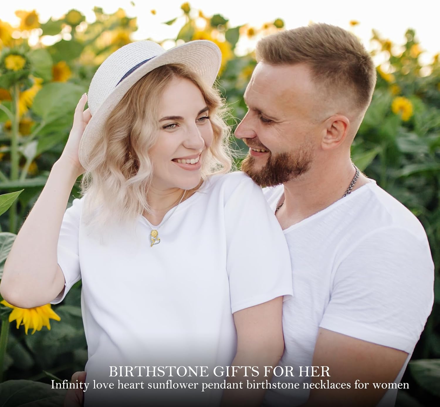 AENEAS Valentines Day Gifts for Women Her 14K Gold Plated Sunflower Necklaces for Women Sun and Heart Pendant Birthday Gift for Wife You Are My Sunshine Woman's Jewelry Girlfriend Grandma Mom Daughter - Image 3