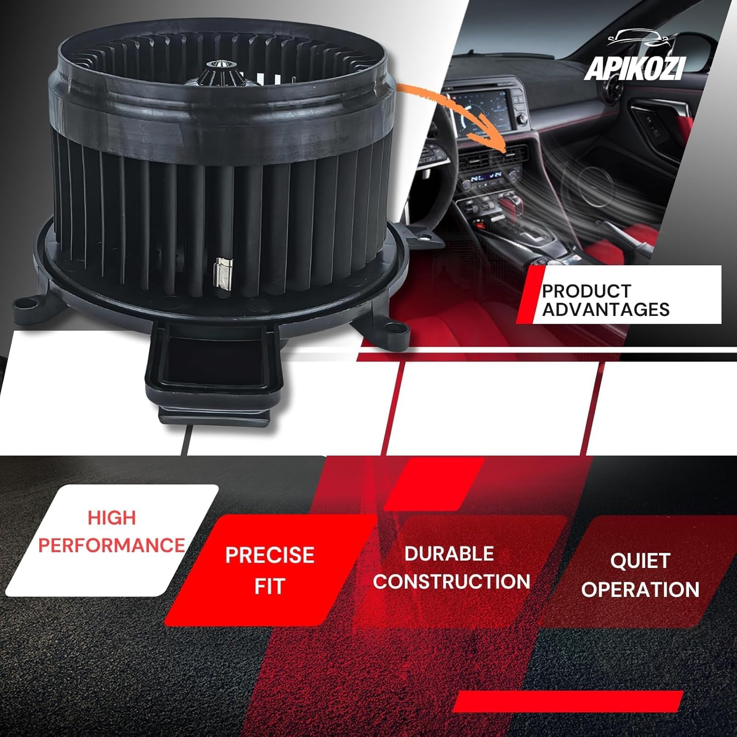 Front Blower Motor fit for 2008-2017 Dodge Grand Caravan Durango, for Chrysler Town & Country, for Jeep Grand Cherokee, 2009 2010 2011 2012 2013 2014 2015 2016 Blower Motor | Replaces 700216 68079477A