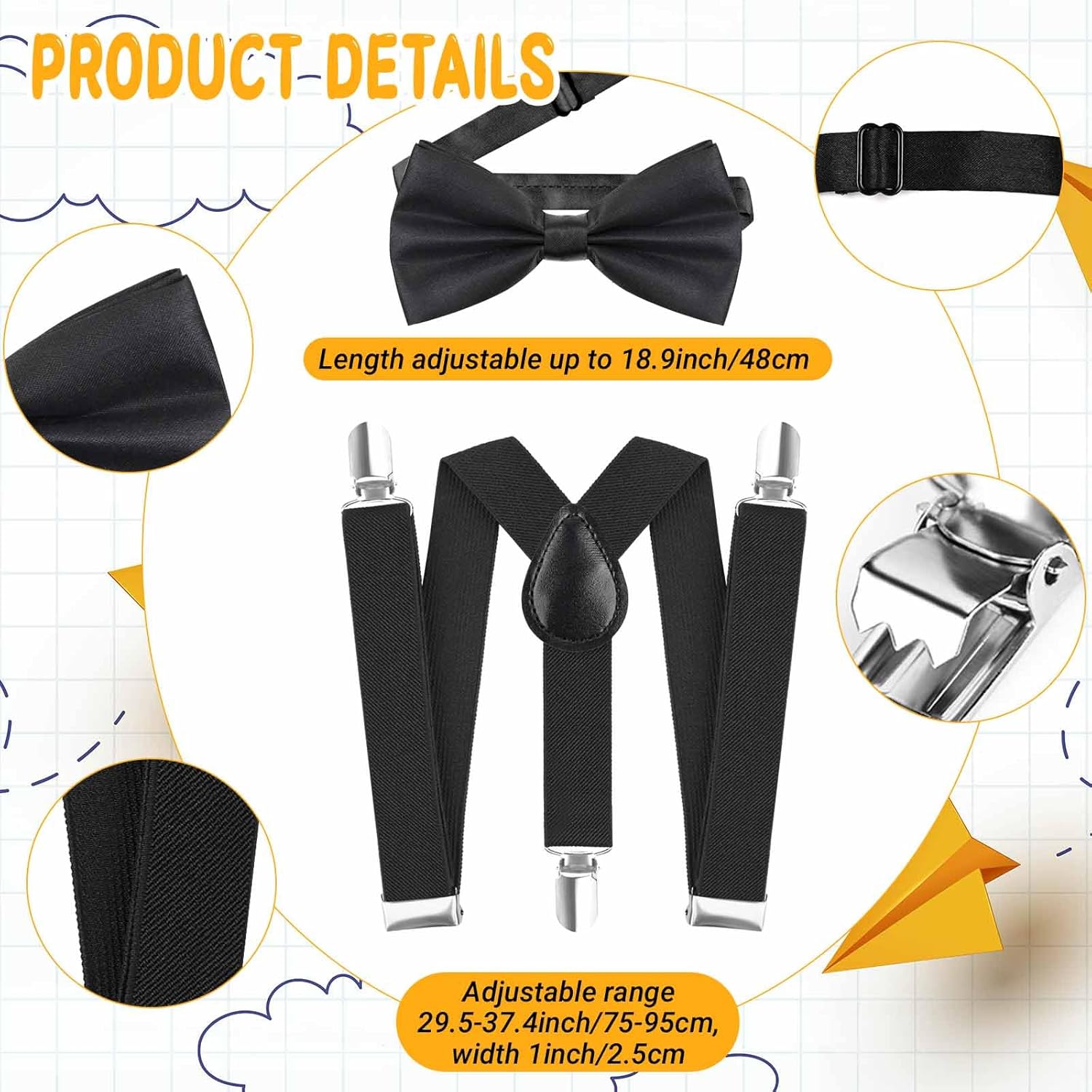 Old Man Costume for Boys,100 Days of School Costume Set for Kids 100th Day of School Grandpa Dress Up - Image 3