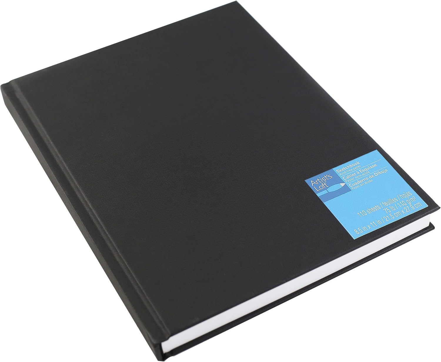 8.5 x 11 Artist's Loft Black Hardbound Sketchbook, 110 Sheets
