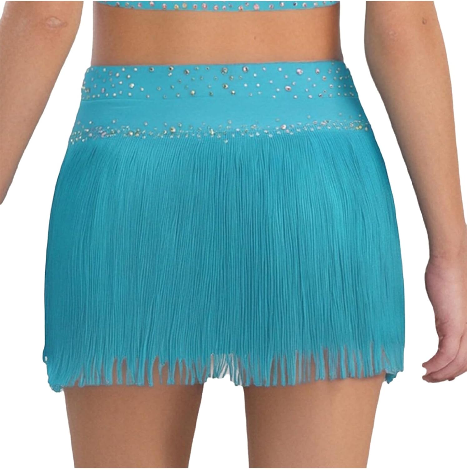 JanJean Kids Girls Fringe Dance Skirt Sparkling Layered Latin Salsa Tango Ballroom Skirts Fringe Wrap Skirt Mini Shorts